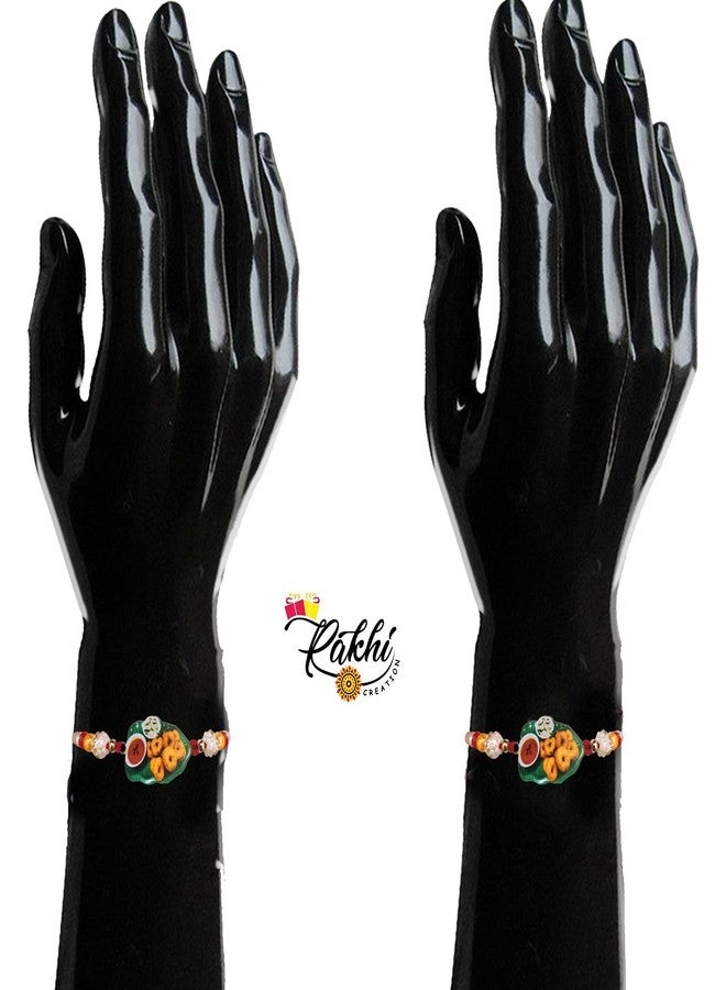Case Creation Funny Cute Miniature Bracelet Rakhi - 5 piece Rakhi Idli Vada Shambhar Bracelet Rakhi for Brother Cool Bhai/Rakhi for Bhai/Bhaiya/Rakhi for Kids/Rakhi for Sister/Rakhi Combo Kids - Image 4